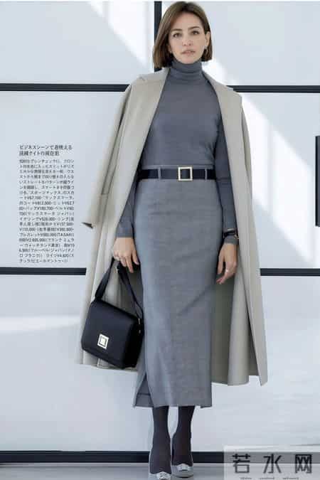 毛衣+半裙，越松弛越高级！