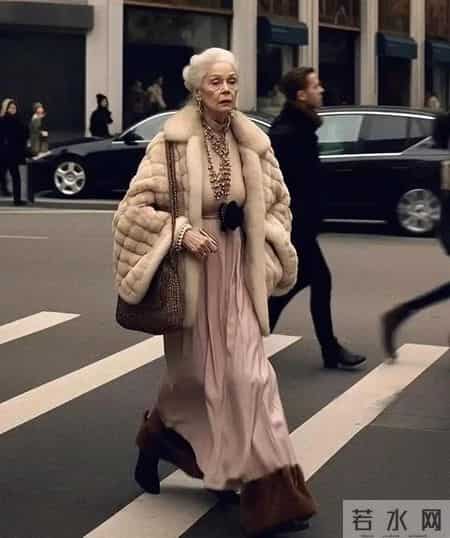 被法国奶奶的皮草大衣穿搭惊艳！配裤子、裙子都好看，特洋气显贵
