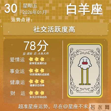 2026年1月30日十二星座运势