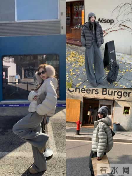 最火排骨羽绒服穿搭