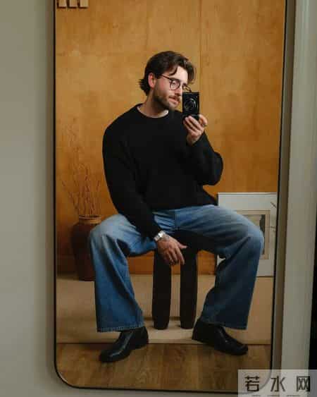 男士穿搭丨上班穿牛仔裤,西装外套这么搭,老板追着你加薪!