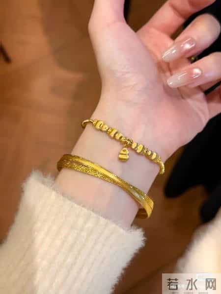 贵气丝绒黄金手链