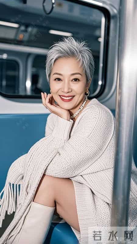 被13位地铁奶奶发型惊艳到了！白发不染-不穿老年装-气质不输明星