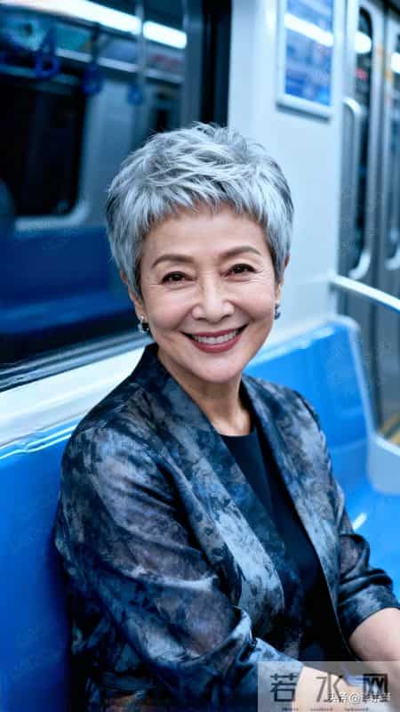 被13位地铁奶奶发型惊艳到了！白发不染-不穿老年装-气质不输明星