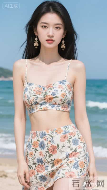 碎花吊带短裙套装充满度假氛围，清新又不失性感