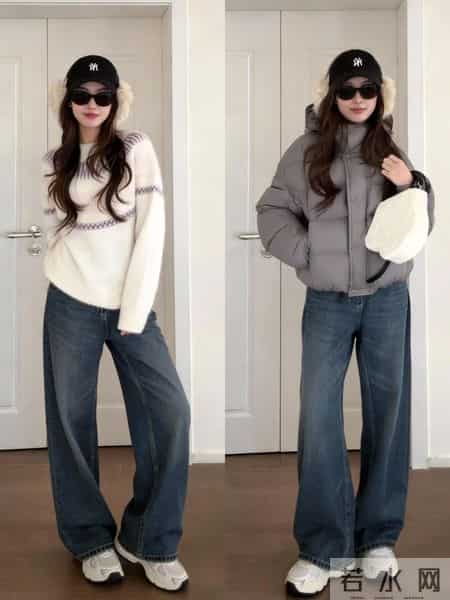 一衣多穿 - 灰色羽绒服的6种不同穿法