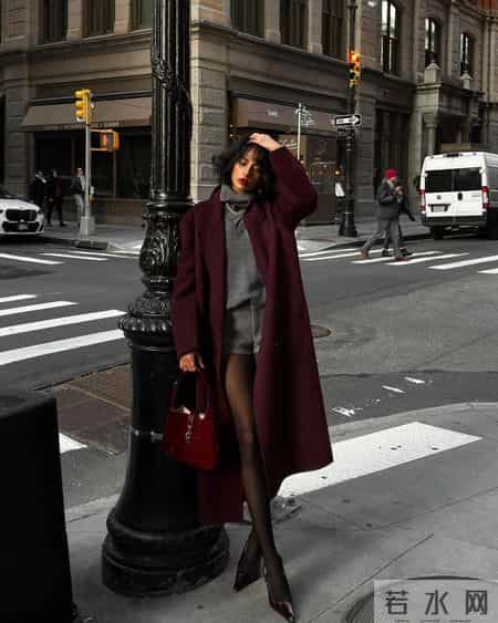 冬日超火的一组配色：灰+红，好看显高级！