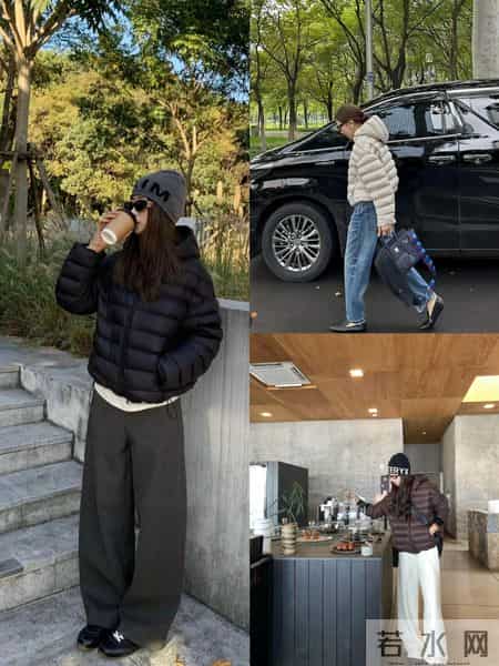 最火排骨羽绒服穿搭