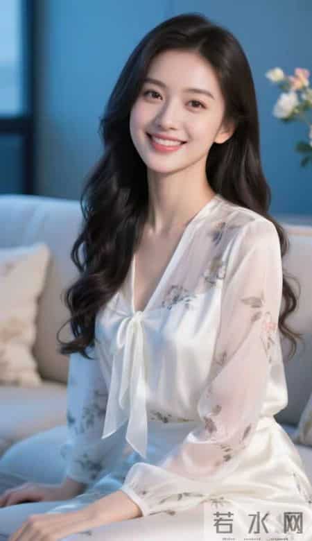 光的丝绸休闲装