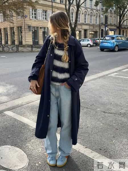 冬天把藏蓝色穿在身上，好看又显高级！
