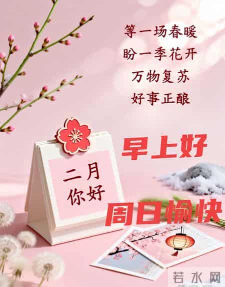 2026年2月1日早上好 早上好温馨问候语 二月你好 二月第一天周日愉快