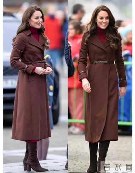 看凯特王妃穿大衣，我悟了：配裙子不配牛仔裤，穿长筒靴才更高级