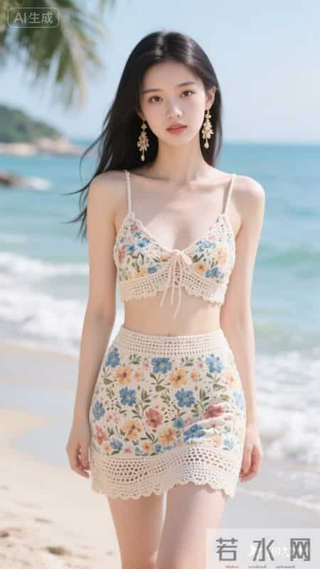 碎花吊带短裙套装充满度假氛围，清新又不失性感