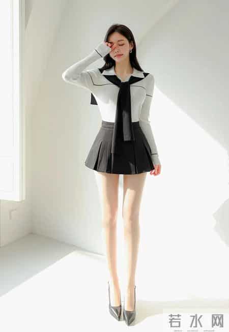 黑白学院轻熟套装