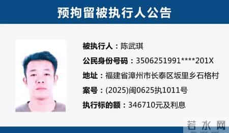 漳州市长泰区人民法院预拘留公告(2026年第一期)