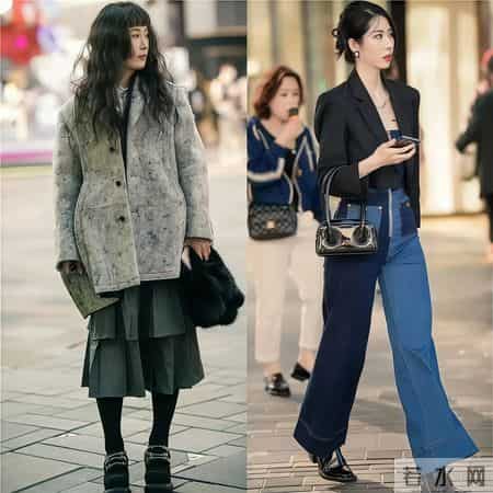 被“北京女生”街拍美到了：穿衣不花，头发微卷，洋气好看又减龄