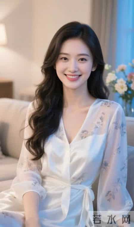 光的丝绸休闲装