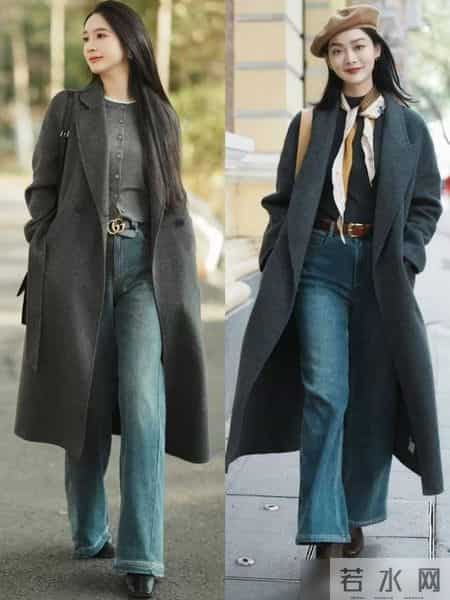 “大衣+牛仔裤”今年冬天最流行的穿搭，这样穿时髦松弛又减龄！