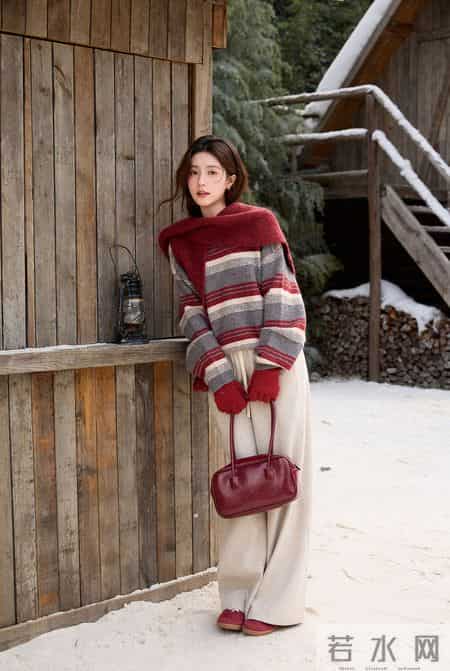 冬日超火的一组配色：灰+红，好看显高级！