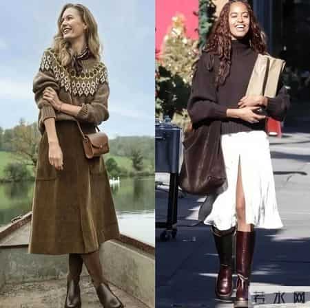 最近火了一双鞋，叫"美拉德靴"！时髦显高，配裤子、裙子都好看！