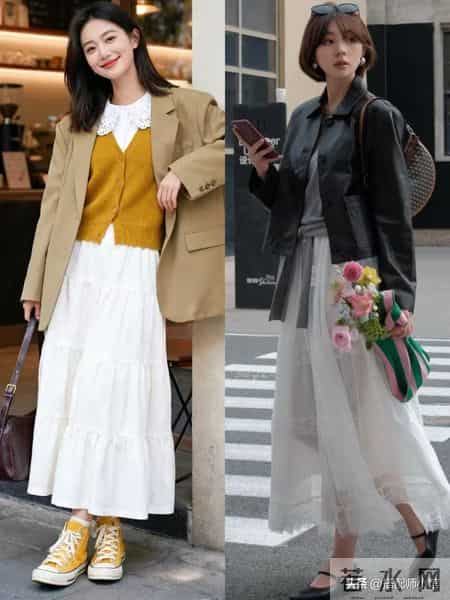 春天请一定要这样穿：短外套+半身裙，时髦洋气，每套回头率都高