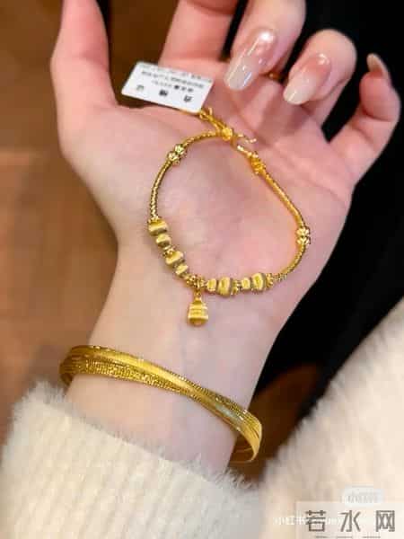 贵气丝绒黄金手链