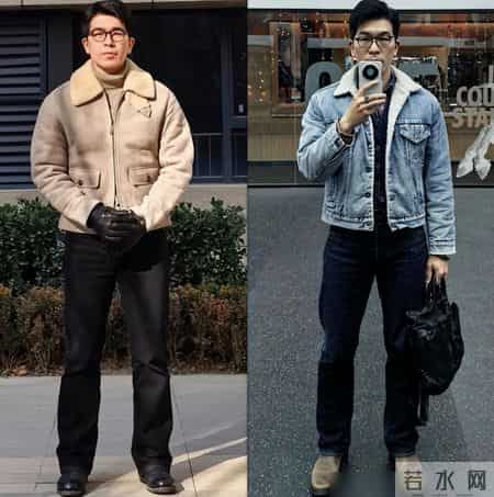 皮毛一体+休闲裤，才是40+男人该有的打扮，有型又时髦，谁穿谁帅