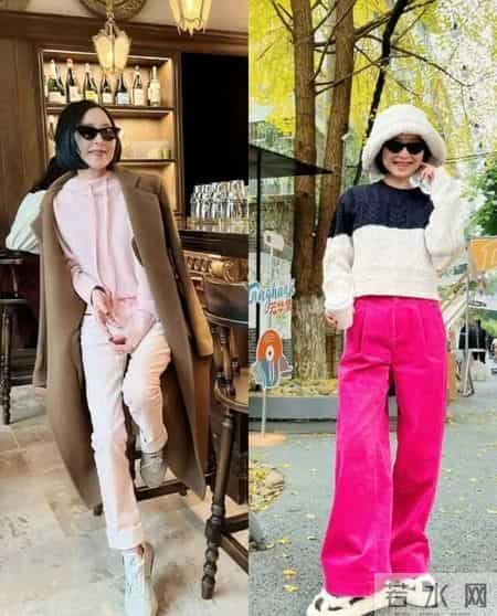 这位55岁成都妈妈太会穿，她的皮靴、球鞋搭配，一套比一套时髦