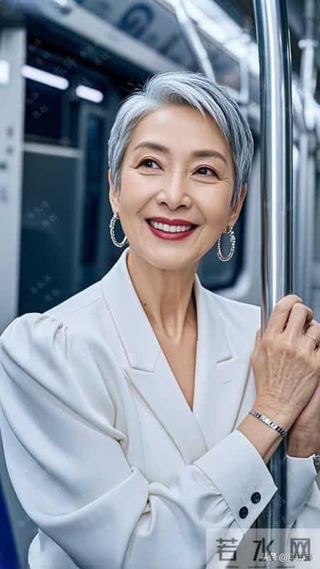 被13位地铁奶奶发型惊艳到了！白发不染-不穿老年装-气质不输明星