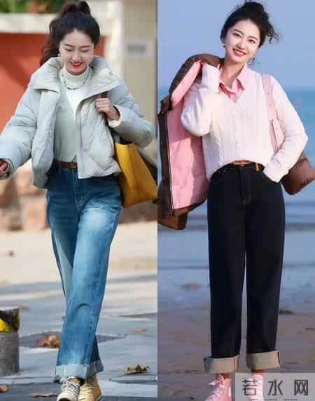 今年流行“毛衣+烟管裤”，这样穿时髦又显高，特别适合中年女人