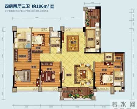 185.98㎡无界客餐+四卧！艺术家偏爱的轻奢感