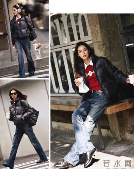 大衣搭牛仔裤，夹克搭牛仔裤，羽绒搭牛仔裤，西装搭牛仔裤，有质感也有智感！