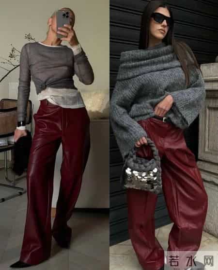 冬日超火的一组配色：灰+红，好看显高级！