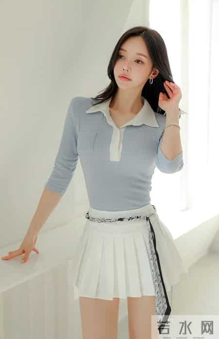 浅蓝清甜轻熟套装