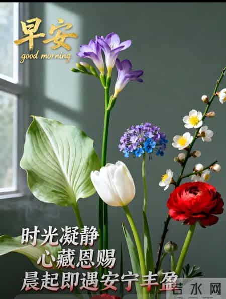 早安吉祥~ 保持好心情，守护好健康，心宽体健，福气自来！