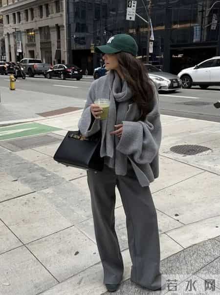 毛衣，配阔腿裤更好看！