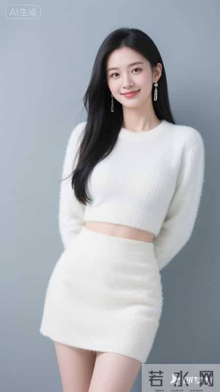 早春穿搭-毛衣+半裙