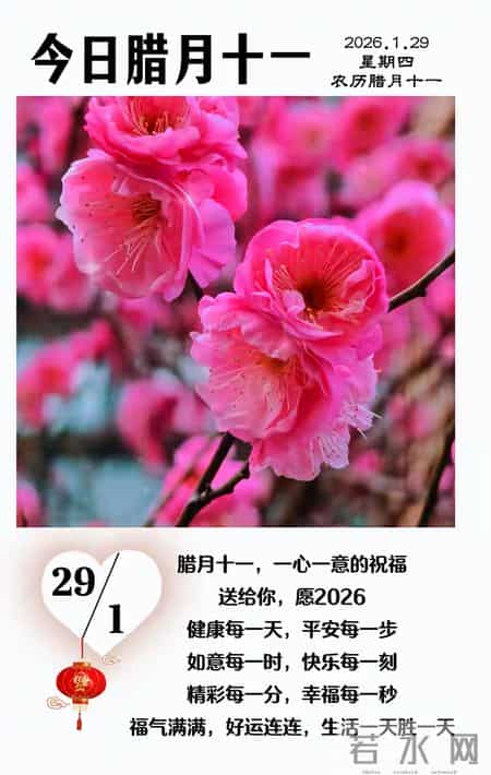 1月29日腊月十一早上好图片 早上好温馨问候语 早安祝福精美图片