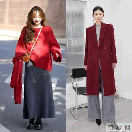 今冬火了一组绝美配色：“红色+灰色”！不仅高级大气，还超减龄