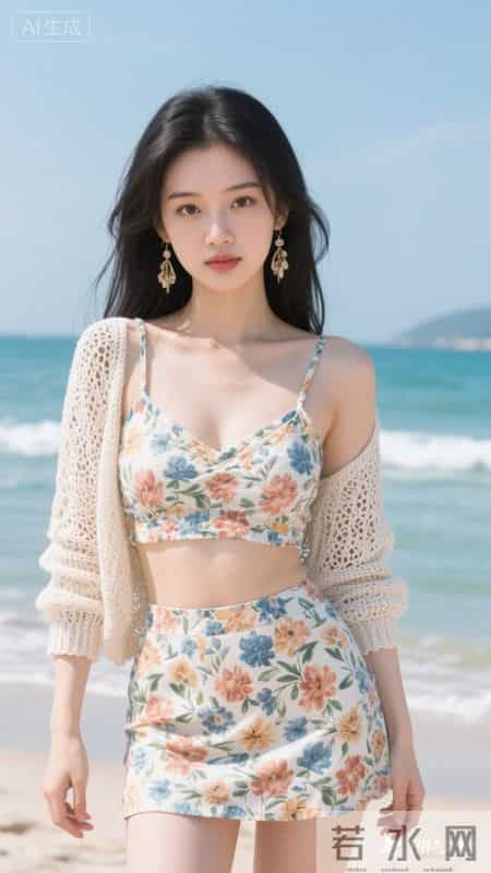 碎花吊带短裙套装充满度假氛围，清新又不失性感