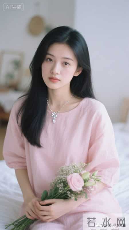 温柔软萌的居家轻甜风~淡粉色宽松连衣裙质感柔和，清新又治愈