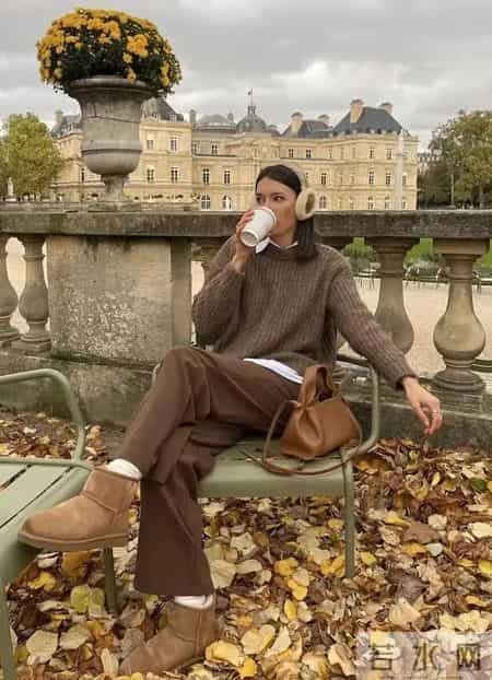 毛衣，配阔腿裤更好看！