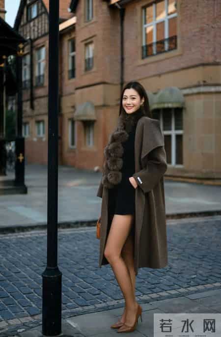 有气质的女人，都喜欢大衣里面配短裙，美的高级优雅！