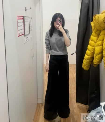 158小个子亲测！优衣库这件打底衫，开春穿它显高10cm！