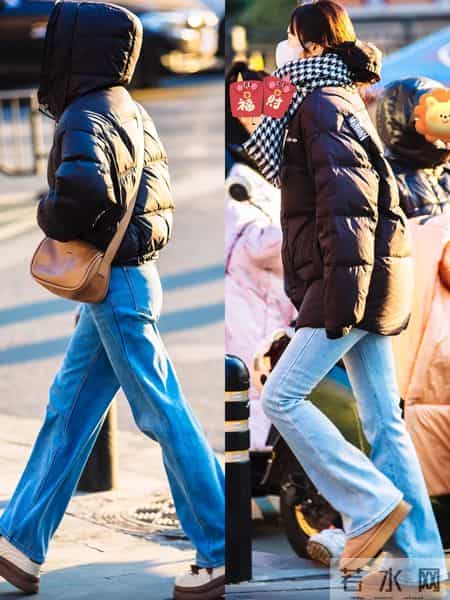 去上海发现，羽绒服没人搭小脚裤，满大街都在穿阔腿裤，高级时髦