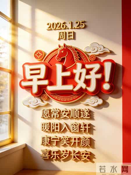 2026年元月25日早上好！温馨祝福语 和精美绝伦图片