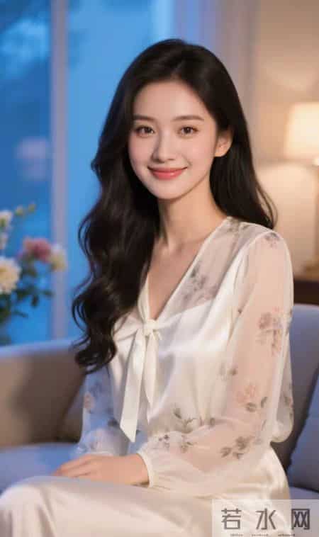 光的丝绸休闲装