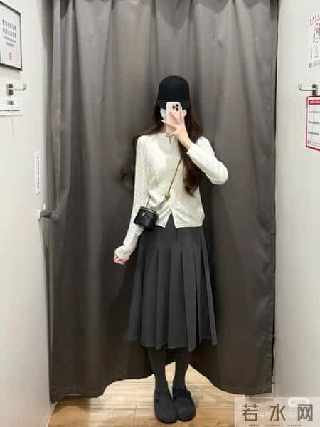 优衣库纽花针织衫色5色试穿合集