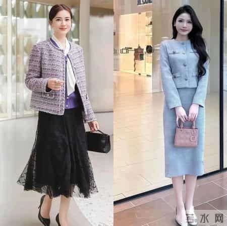 过年串门，多穿“小香风+半裙”！气质高级，特别适合40岁女人