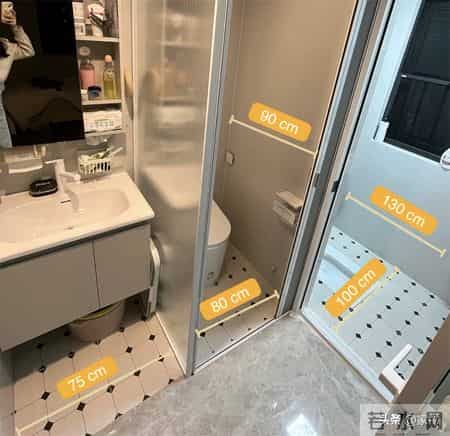 湖南姑娘的“一改二”卫生间火了：3㎡一分为二，切出坐便和蹲便